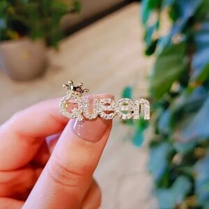 "Queen" Rhinestone Brooch Fashion Pin For Hat, Bag, Clothing